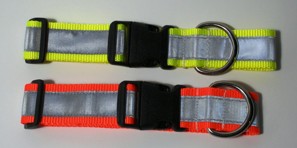 Designer High Viz Dog Collars Adjustable Strong Made in New Zealand